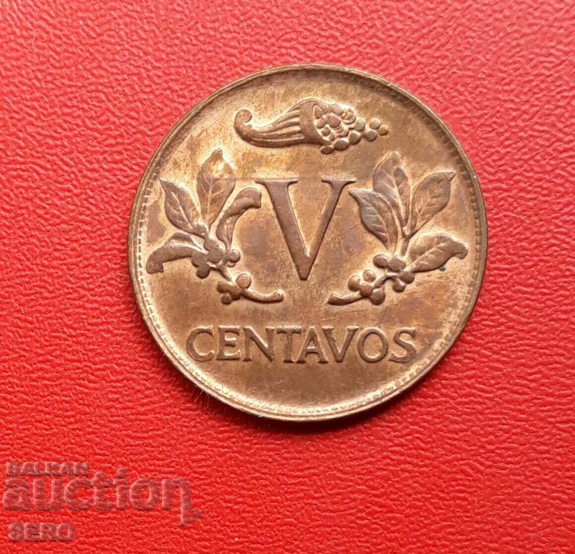 Colombia-5 centavos 1974-reserved