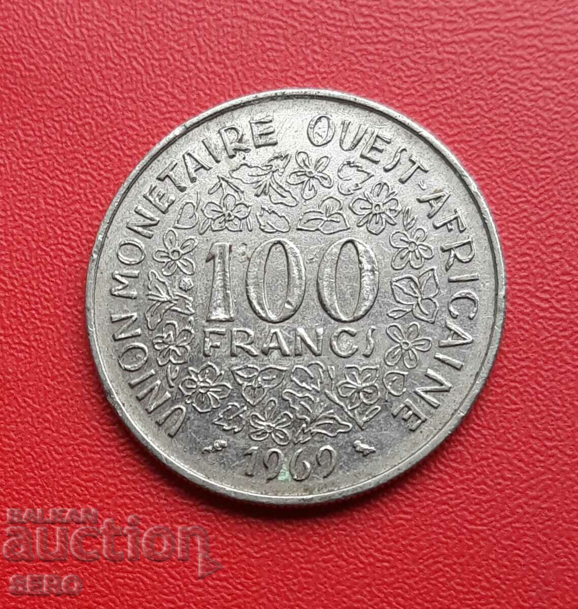 Γαλλική Δυτική Αφρική-100 φράγκα 1969