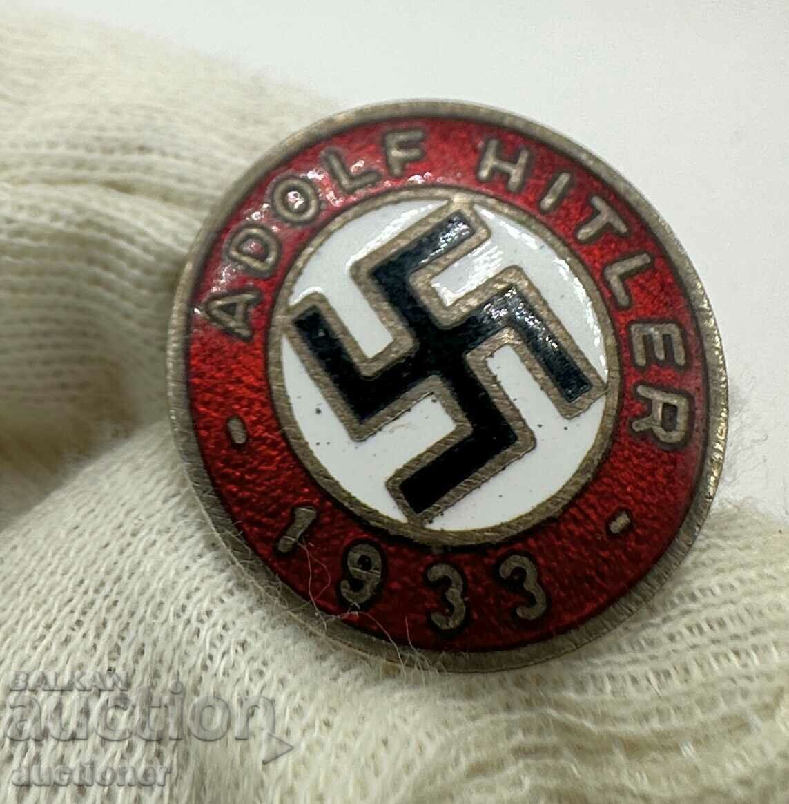 Badge Adolf Hitler Third Reich Germany 1933 party year