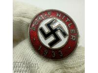 Значка Адолф Хитлер трети райх Германия 1933 година партийна