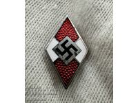 Insigna Hitlerjugend Al Treilea Reich Germania originală M1/102