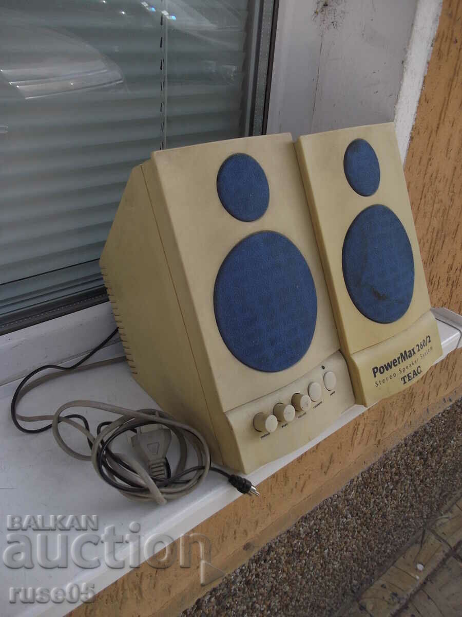 Lot of 2 pcs. speakers "TEAC Power Max 260/2" working with price 20.00 BGN | € 10.23 Lot of 2 pcs. speakers "TEAC Power Max 260/2" working with price 20.00 BGN | € 10.23