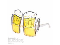 Beer mug sun party glasses, beach pool glasses