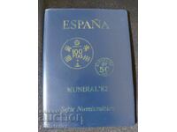 Spania 1980 - Set complet de 6 monede - fotbal, albastru