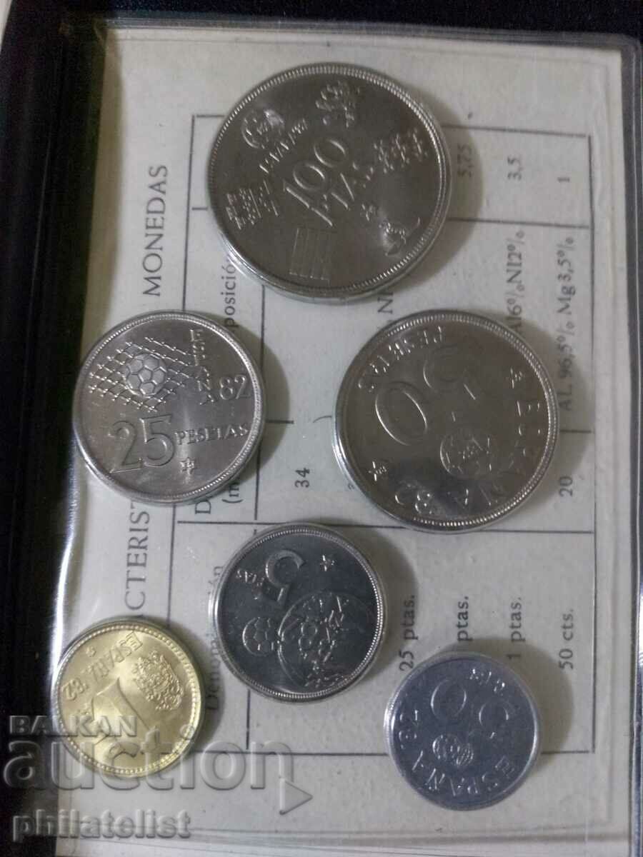 Spain 1980 - Complete set of 6 coins - football, blue with price 22.00 BGN | € 11.25 Spain 1980 - Complete set of 6 coins - football, blue with price 22.00 BGN | € 11.25