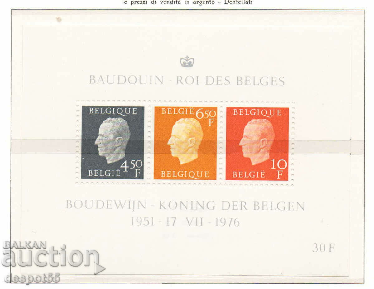 1976. Belgium. King Baldwin. Block.