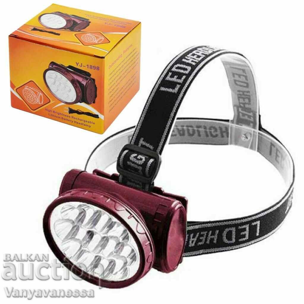 Rechargeable floodlight head lamp 13 LEDs YJ