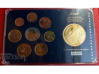 Кипър-СЕТ 2008 от 8 евромонети +красив медал