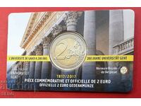Belgia - card monedă cu 2 euro 1917-200 Universitatea Gent