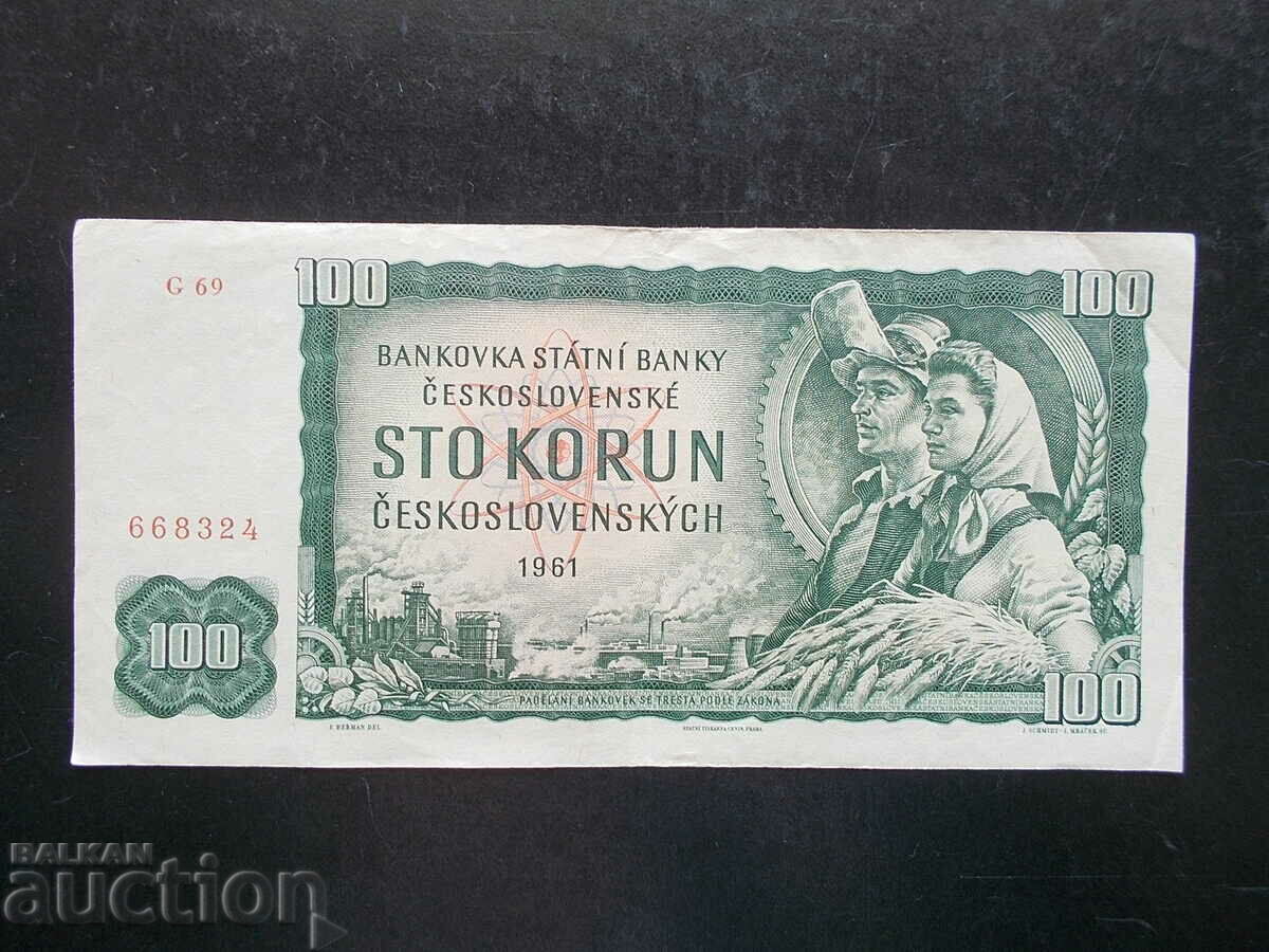 CZECHOSLOVAKIA, 100 kroner, 1961