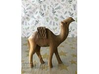 A wooden camel