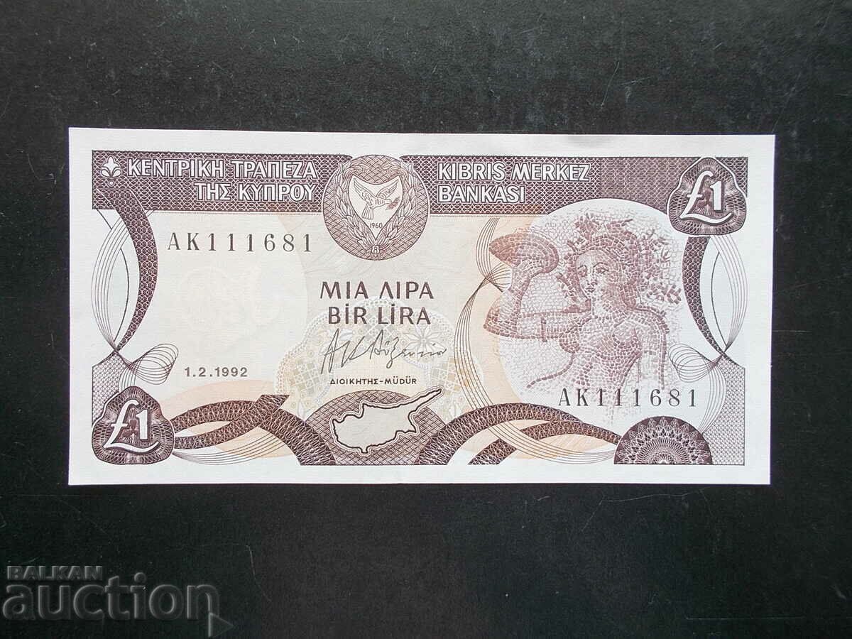ΚΥΠΡΟΣ, 1 λίρα, 1992, XF