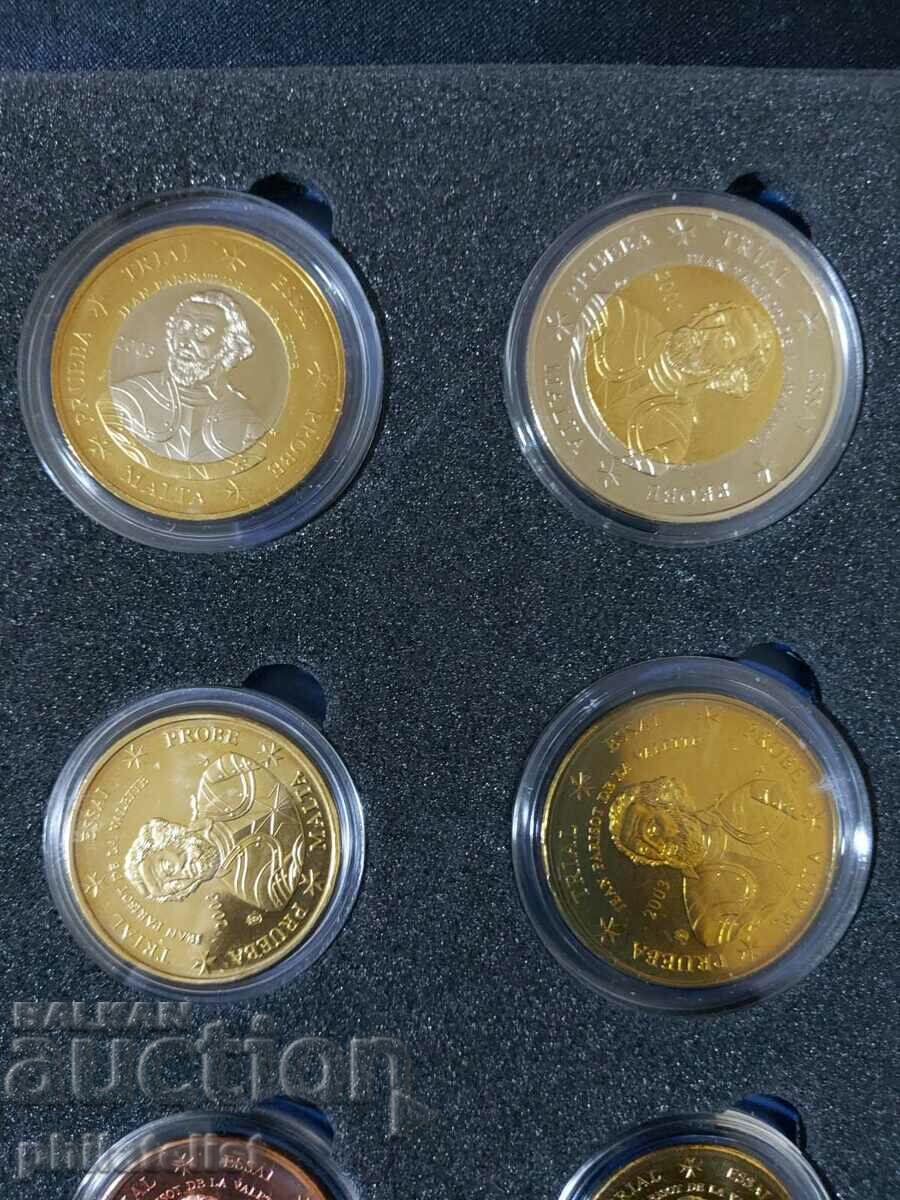 Auction Trial Euro Set - Malta 2003, 8 coins UNC Auction Trial Euro Set - Malta 2003, 8 coins UNC