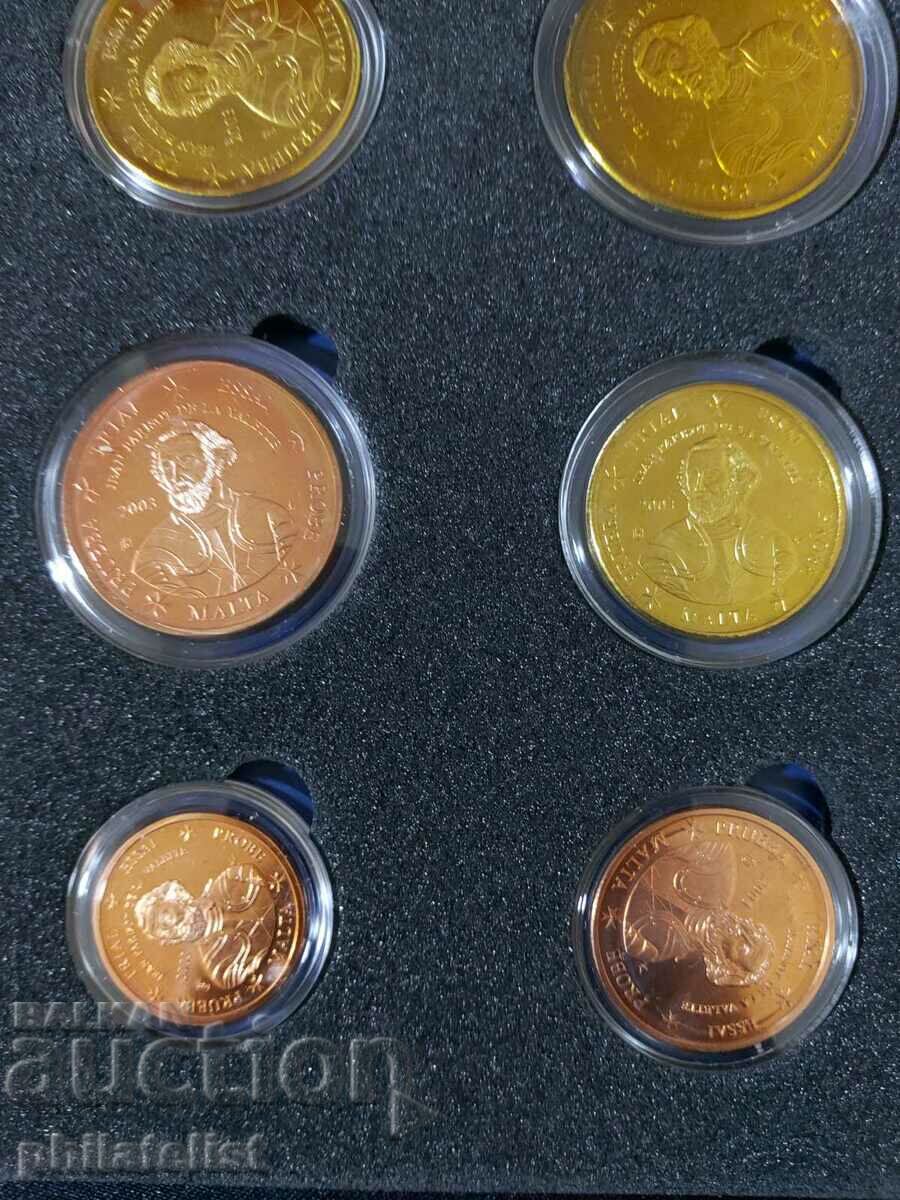 Delivery of Trial Euro Set - Malta 2003, 8 coins UNC Delivery of Trial Euro Set - Malta 2003, 8 coins UNC