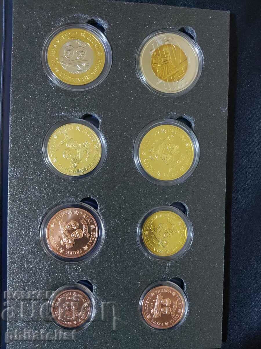 Пробен Евро сет - Литва 2003 , 8 монети