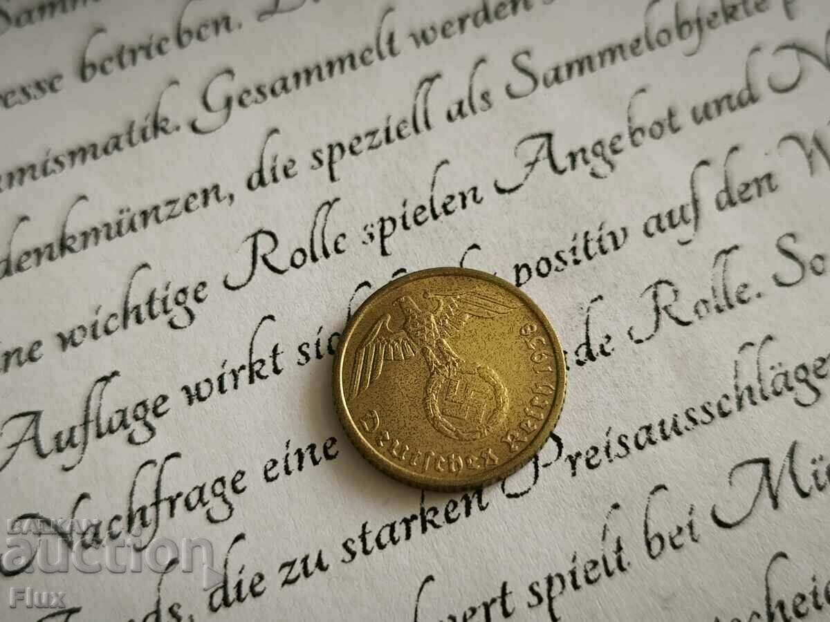 Coin - Third Reich - Germany - 5 Pfennig | 1938; series G with price 8.75 BGN | € 4.47 Coin - Third Reich - Germany - 5 Pfennig | 1938; series G with price 8.75 BGN | € 4.47