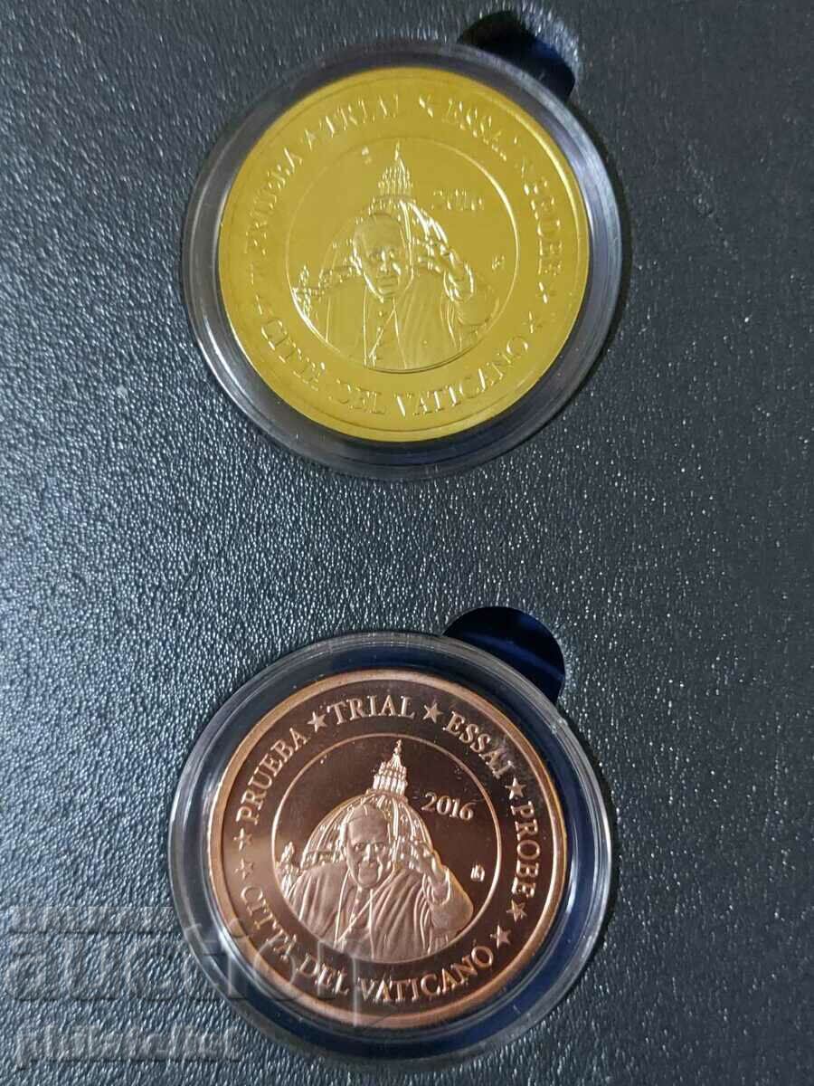 Delivery of Trial Euro Set - Vatican City 2016, 8 coins UNC Delivery of Trial Euro Set - Vatican City 2016, 8 coins UNC