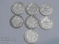 7 бр. сребърни монети 1882г.