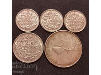 Monede de argint din Olanda și Canada