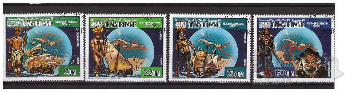 ΜΑΥΡΙΤΑΝΙΑ 1986 Σφραγίδα σειράς γραμματοσήμων Hr.Columbus 4