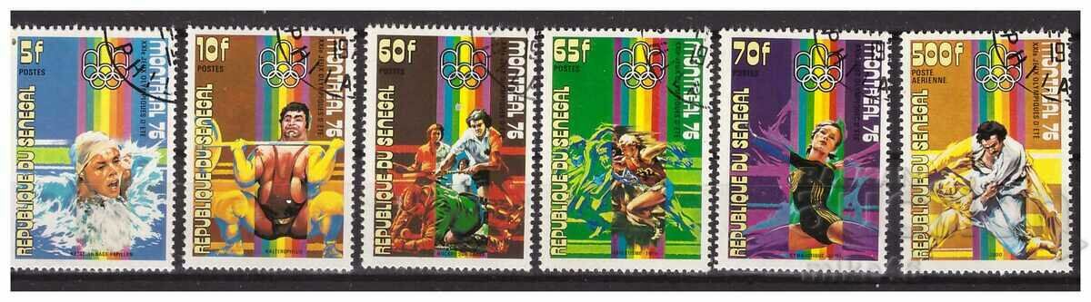 СЕНЕГАЛ 1976 Олимпиада Монреал 6 марки серия клеймо