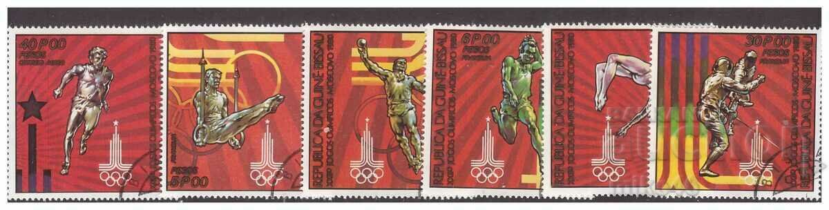 GUINEA BISSAU 1980 Jocurile Olimpice Moscova seria ștampilată