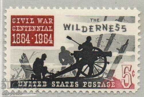 1964. USA. The Civil War - The Battle of the Wilderness.
