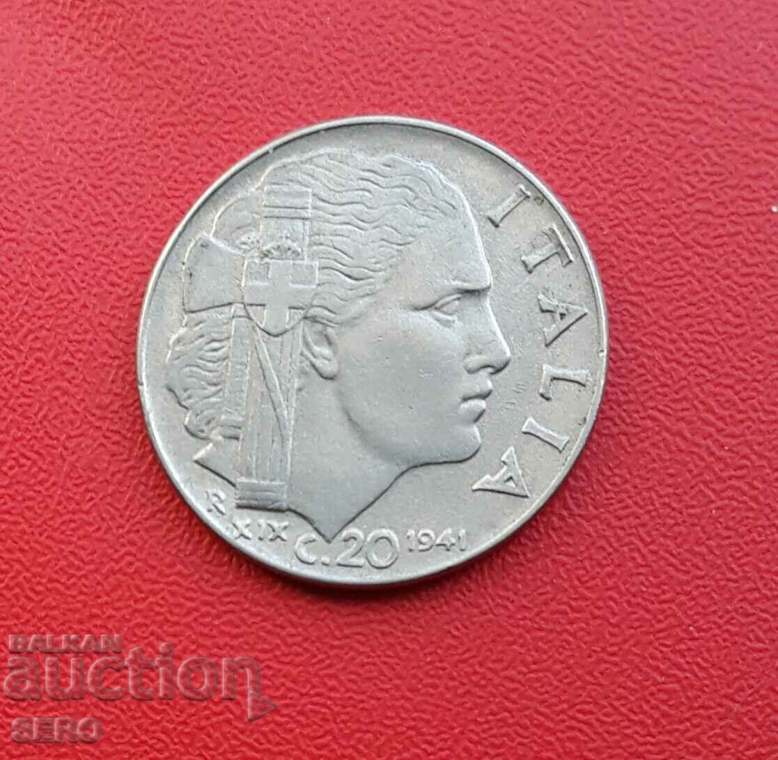 Italy-20 cents 1941/yr. XIX/