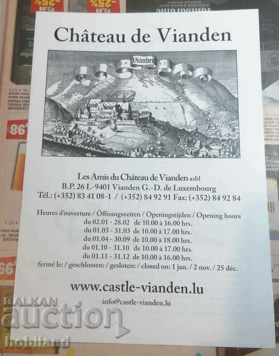 Брошура за замъка Вианден в Люксембург