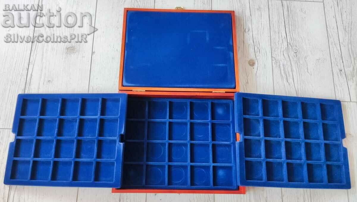 Large box for 60 pcs. Coins Solid Wood
