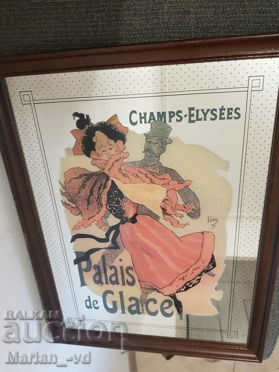Advertising mirror with wooden frame Champs-Elysées "Ice Palace" with price 80.00 BGN | € 40.90