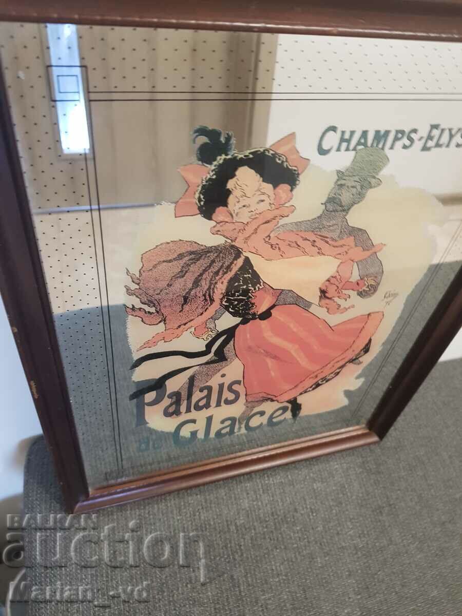 Delivery of Advertising mirror with wooden frame Champs-Elysées "Ice Palace"