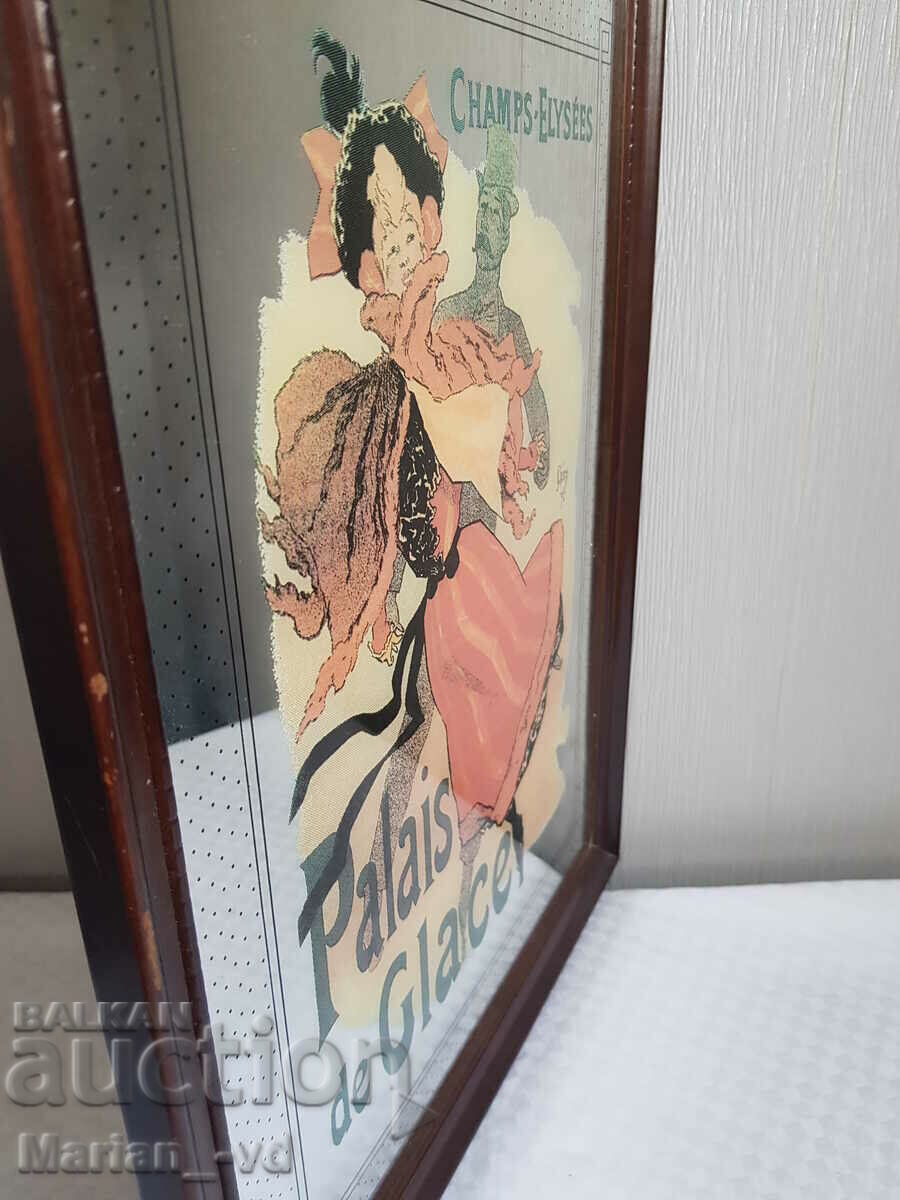 Рекламно огледало с дървена рамка Шанз- Елизе "Леден дворец"