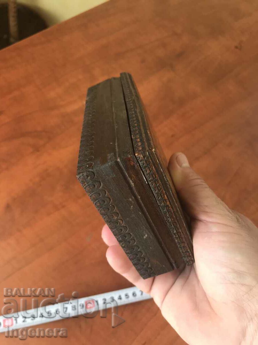 BOX WOOD PYROGRAPH DRAWING ANTIQUE FROM SOCA MOSTRA - 5 BOX WOOD PYROGRAPH DRAWING ANTIQUE FROM SOCA MOSTRA - 5