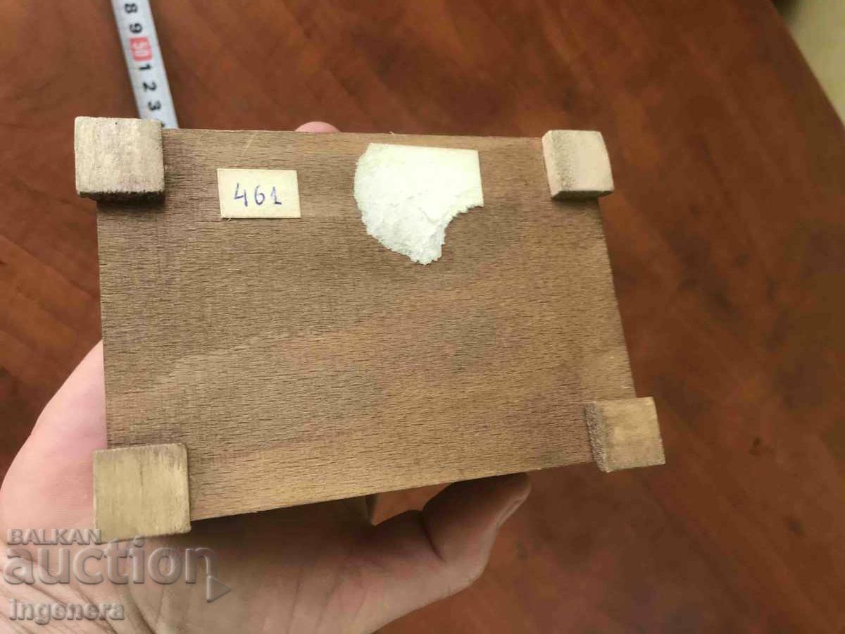 BOX WOOD PYROGRAPH DRAWING ANTIQUE FROM SOCA MOSTRA - 6