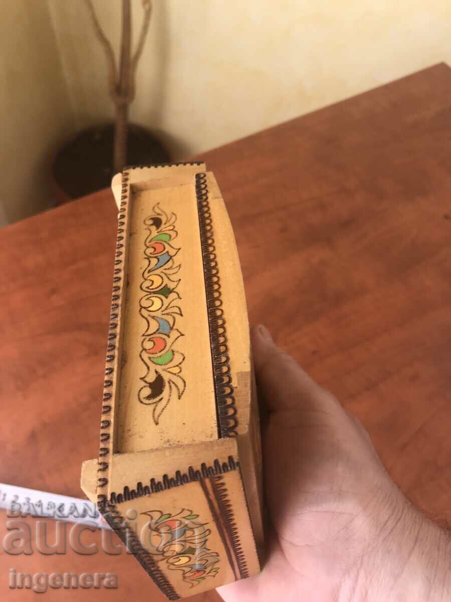 BOX WOOD PYROGRAPH DRAWING ANTIQUE FROM SOCA MOSTRA - 5