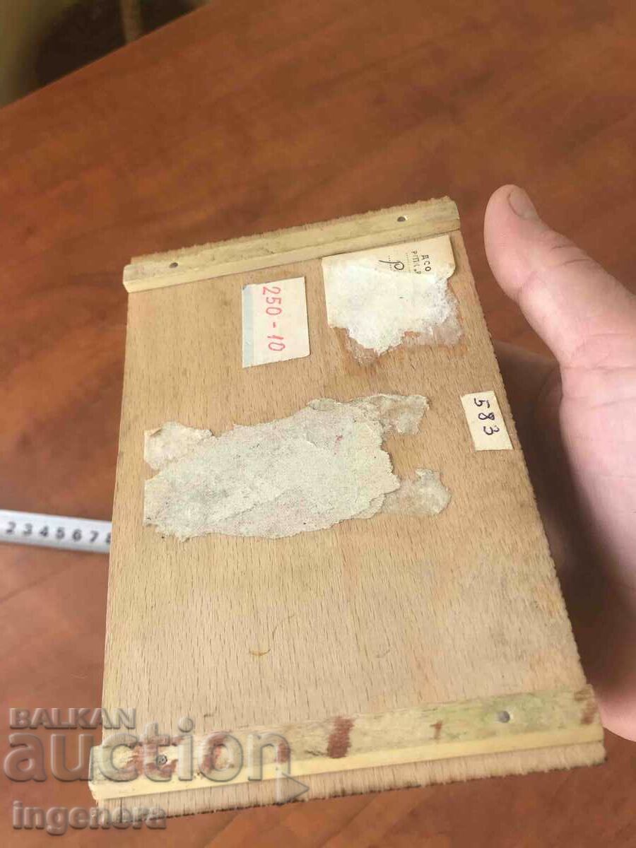 BOX WOOD PYROGRAPH DRAWING ANTIQUE FROM SOCA MOSTRA - 6