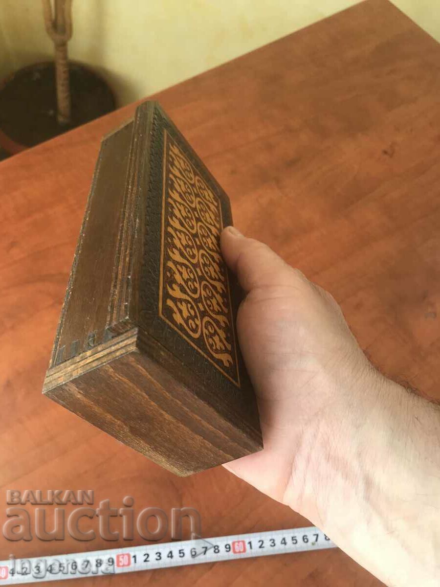 BOX WOOD PYROGRAPH DRAWING ANTIQUE FROM SOCA MOSTRA - 5 BOX WOOD PYROGRAPH DRAWING ANTIQUE FROM SOCA MOSTRA - 5