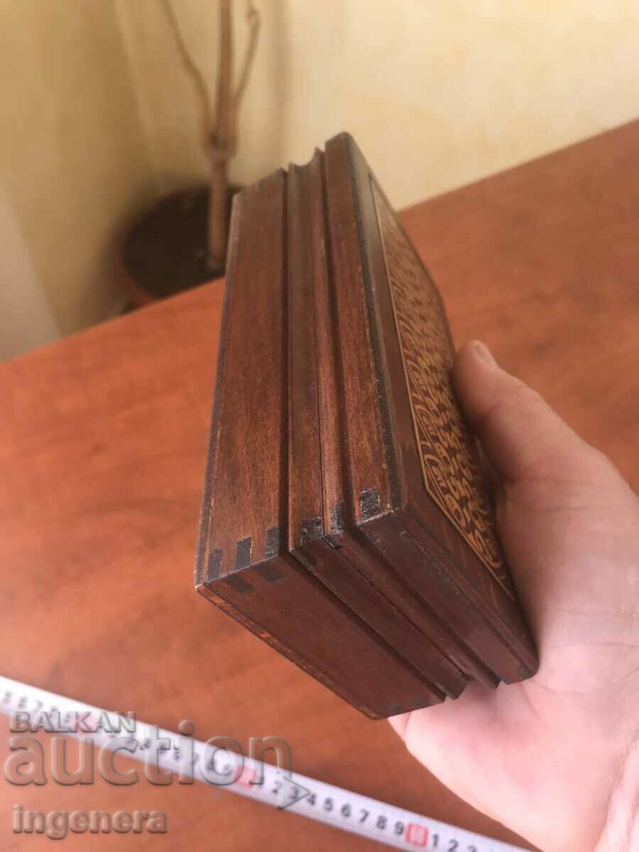 BOX WOOD PYROGRAPH DRAWING ANTIQUE FROM SOCA MOSTRA - 5