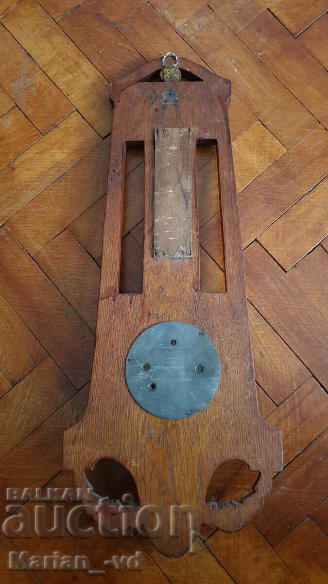 Παλιό ξύλινο βαρόμετρο και θερμόμετρο - 6 Παλιό ξύλινο βαρόμετρο και θερμόμετρο - 6