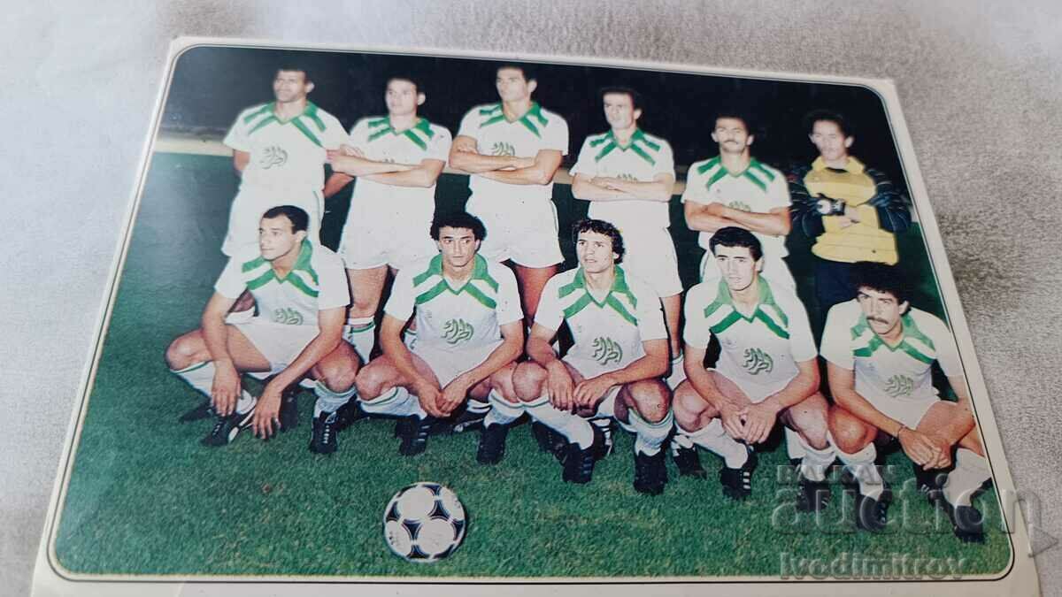 Пощенска картичка Алжирския национален отбор по футбол 1986