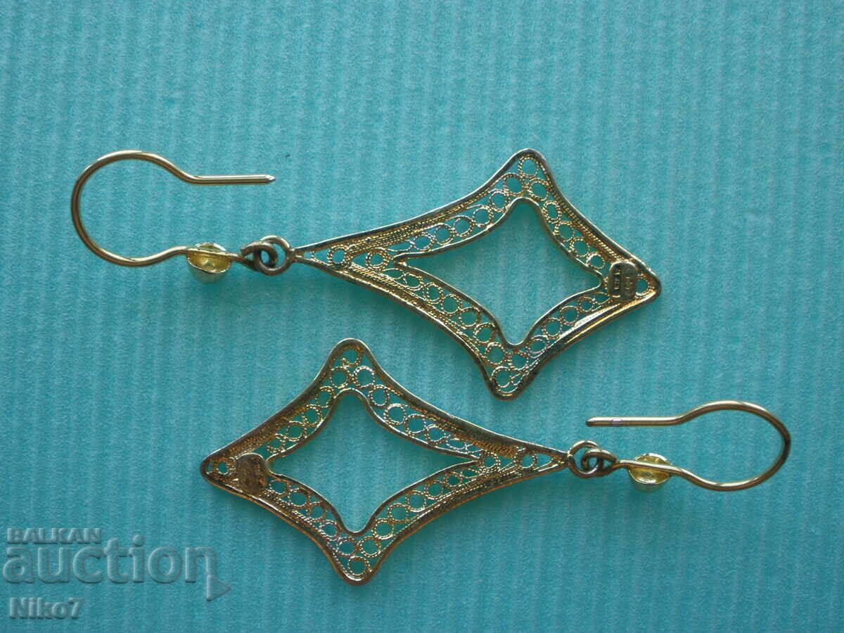 Auction  Vintage, silver earrings-filigree.