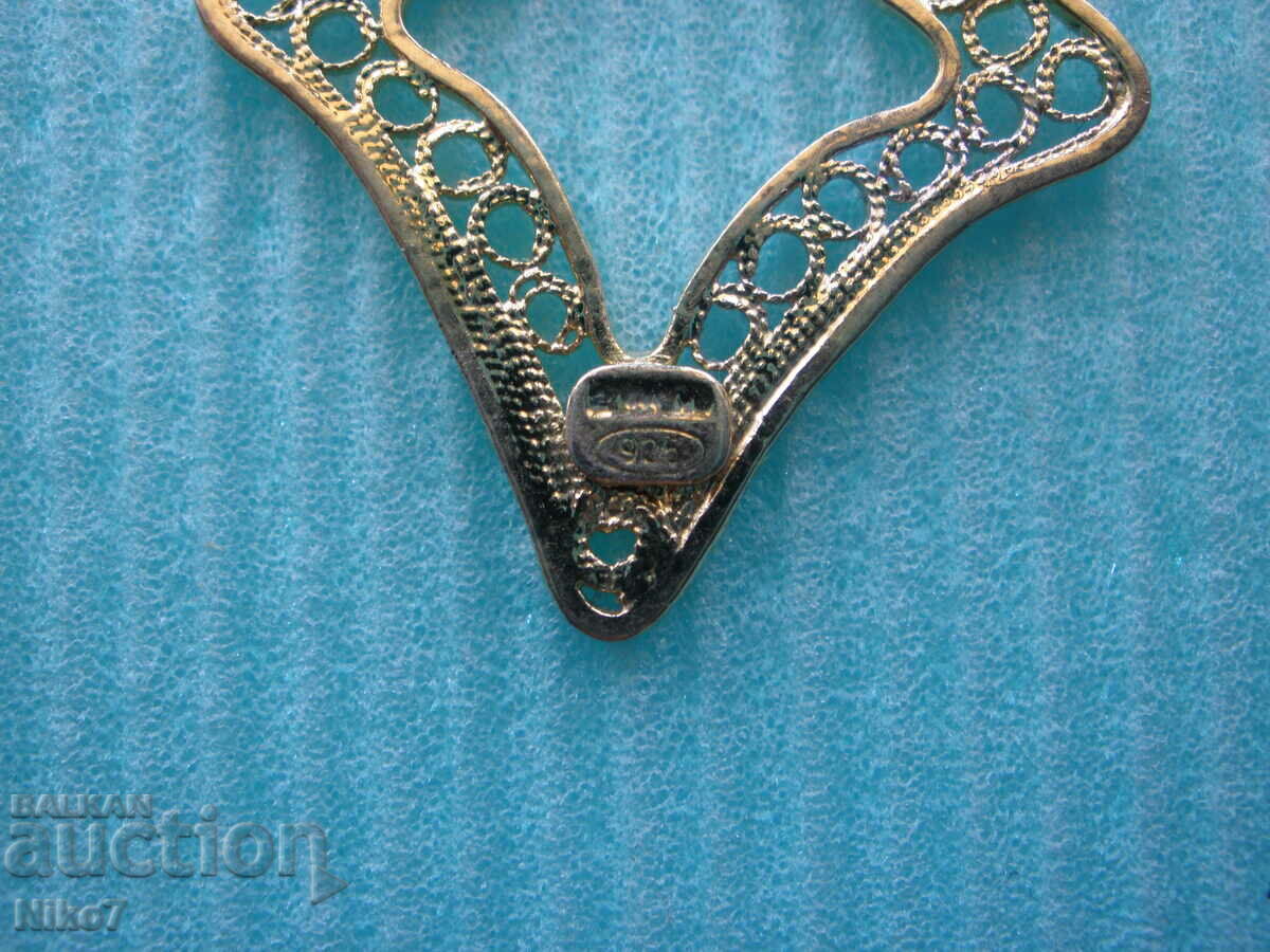 Vintage, silver earrings-filigree. - 5