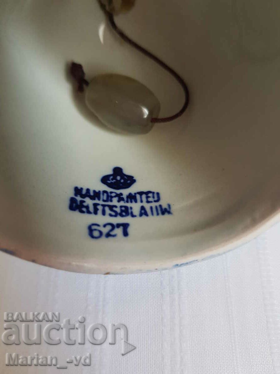 Set of old porcelain salt shakers and bell with seals - 6