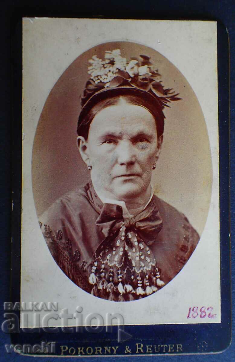 OLD PHOTO - CARDBOARD - RARE PHOTOGRAPHER - 1882