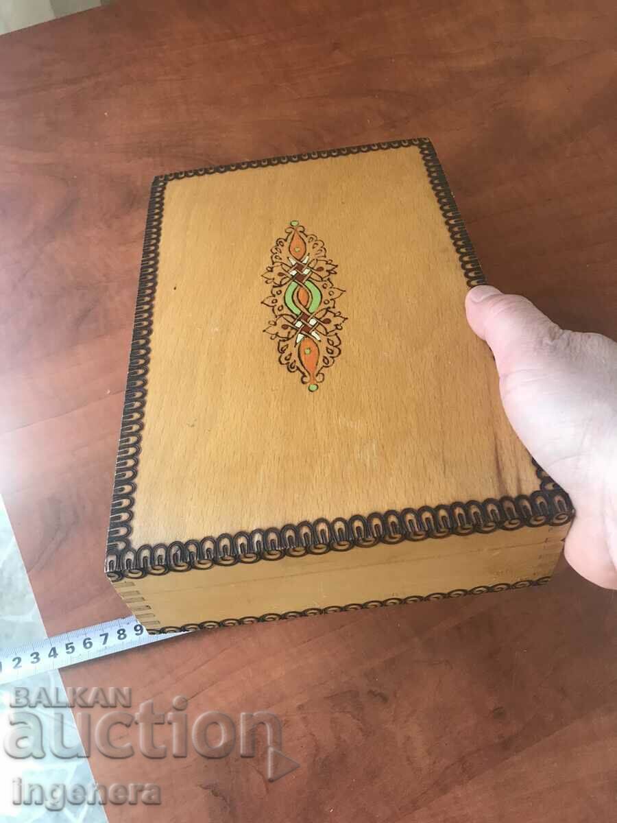 BOX WOOD PYROGRAPH DRAWING ANTIQUE FROM SOCA MOSTRA - 5 BOX WOOD PYROGRAPH DRAWING ANTIQUE FROM SOCA MOSTRA - 5