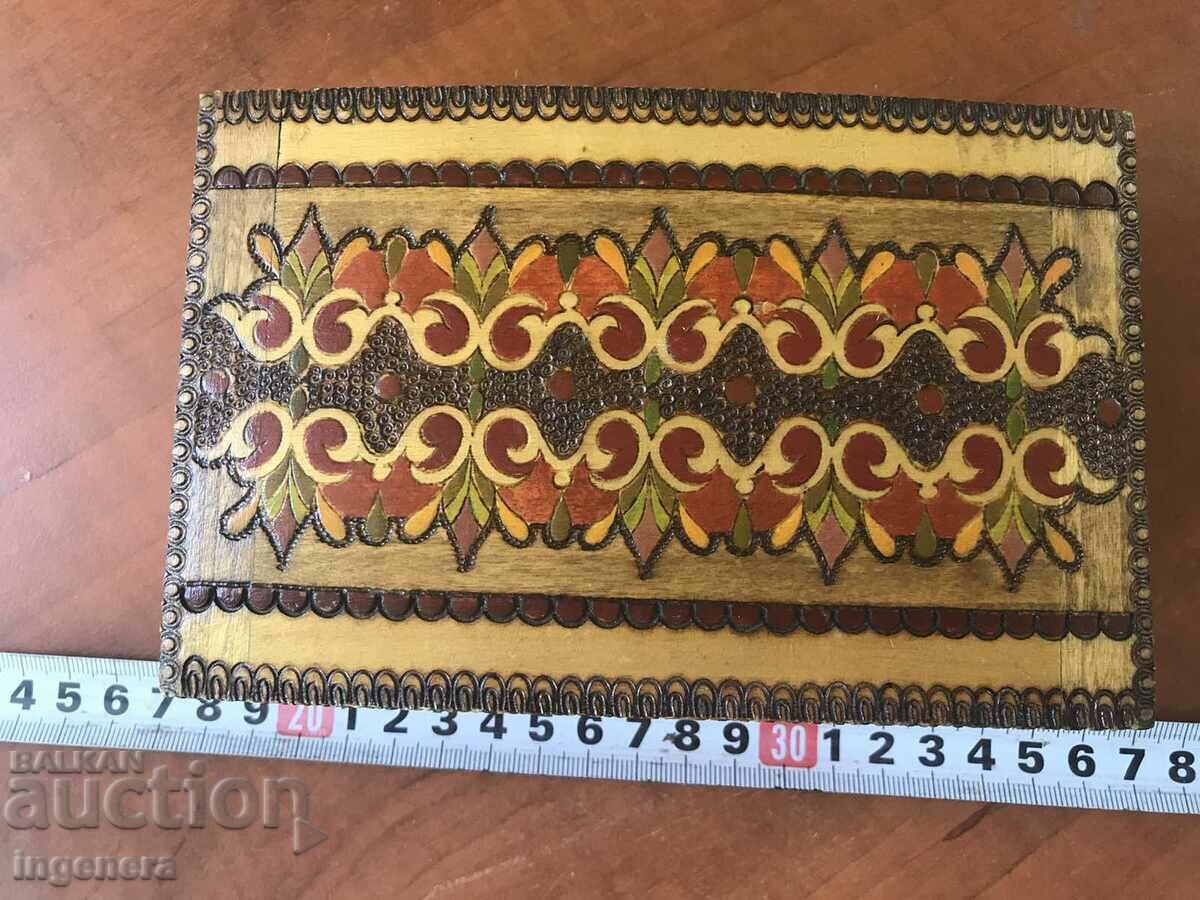 BOX WOOD PYROGRAPH DRAWING ANTIQUE FROM SOCA MOSTRA with price 34.00 BGN | € 17.38 BOX WOOD PYROGRAPH DRAWING ANTIQUE FROM SOCA MOSTRA with price 34.00 BGN | € 17.38