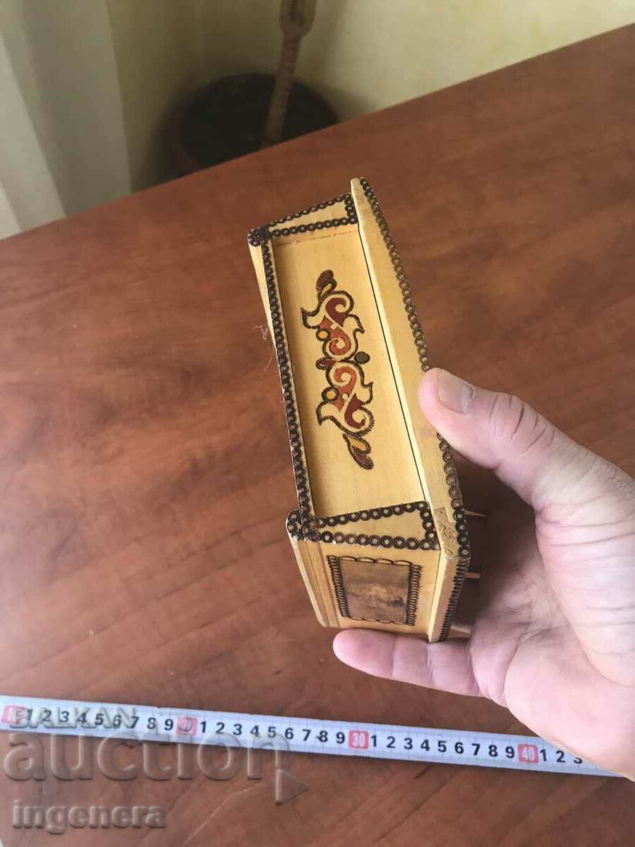 BOX WOOD PYROGRAPH DRAWING ANTIQUE FROM SOCA MOSTRA - 5 BOX WOOD PYROGRAPH DRAWING ANTIQUE FROM SOCA MOSTRA - 5