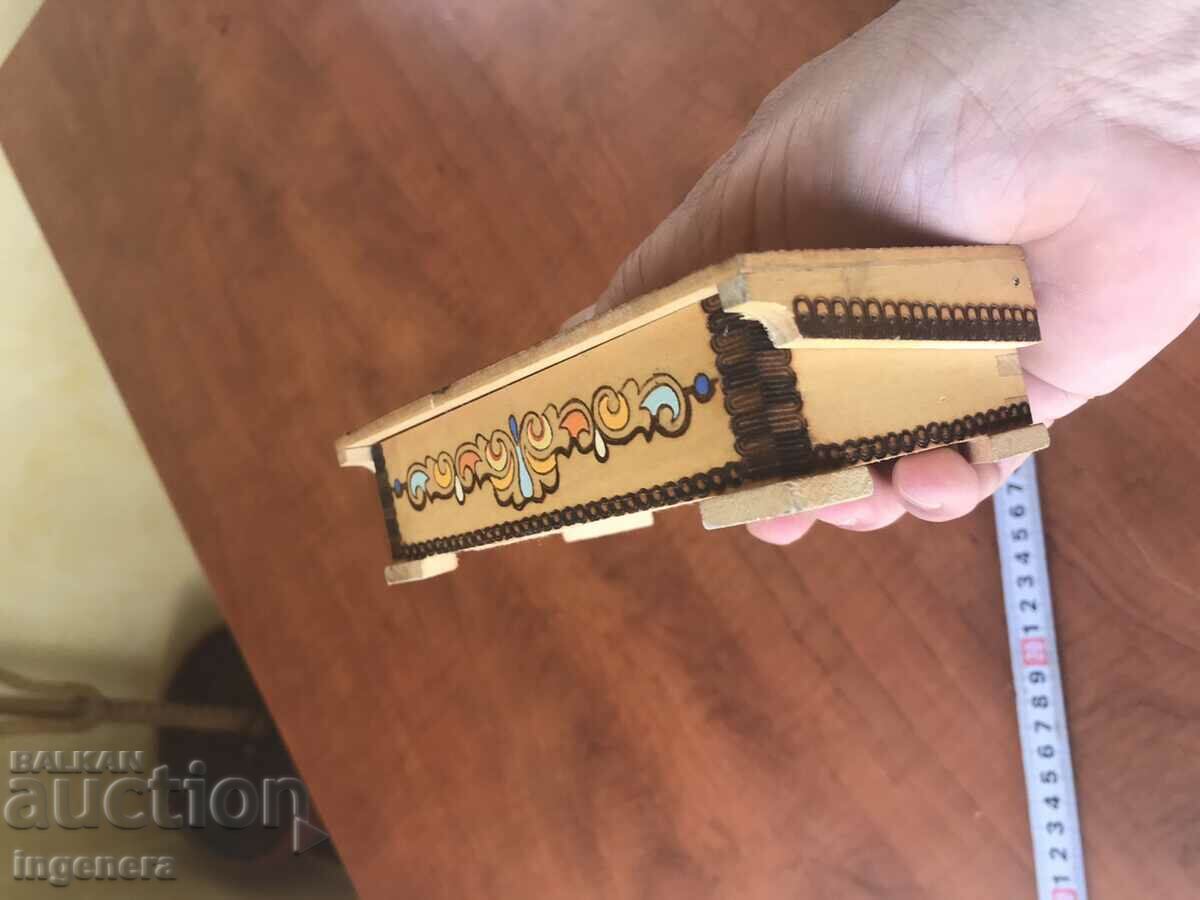 BOX WOOD PYROGRAPH DRAWING ANTIQUE FROM SOCA MOSTRA - 5 BOX WOOD PYROGRAPH DRAWING ANTIQUE FROM SOCA MOSTRA - 5