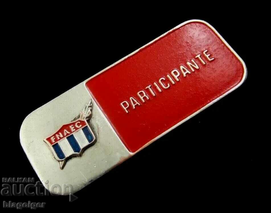 CUBA-Cuban Fencing Federation-Participant Badge-St.P. with price 19.99 BGN | € 10.22 CUBA-Cuban Fencing Federation-Participant Badge-St.P. with price 19.99 BGN | € 10.22